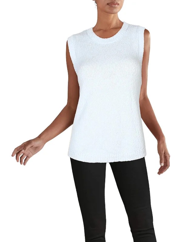 Women's Chic Outerwear Attire Explore What'S New Womens Ribbed Trim Sleeveless Tank Top Sweater Women's Chic Outerwear Attire Explore What'S New Womens Ribbed Trim Sleeveless Tank Top Sweater
