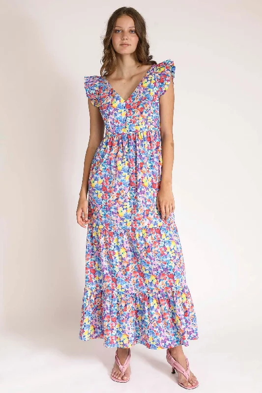 Women's Evening Attire Flirty Fashion Discounts Heather Ruffle Maxi Dress