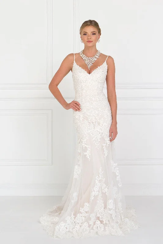 Women's Clothing For Outdoor Events Feminine Luxe Style Sale Lace V-Neck A-Line Long Wedding Dress Women's Clothing For Outdoor Events Feminine Luxe Style Sale Lace V-Neck A-Line Long Wedding Dress