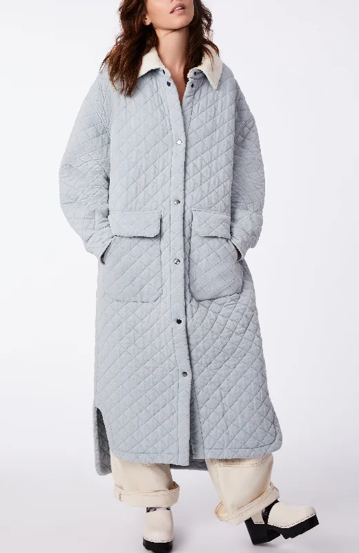 Women's Comfy Loungewear Outfit Full Length Quilted Jacket