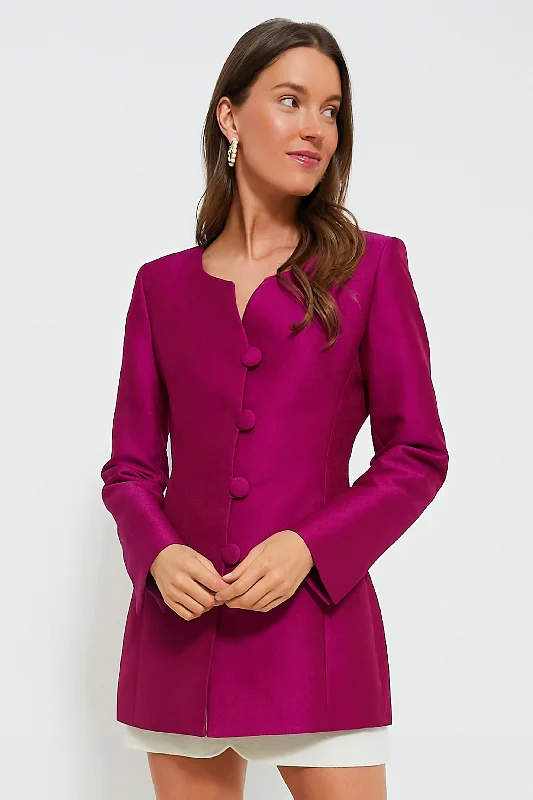 Women's Seasonal Apparel Fuchsia Claudia Crepe Jacket
