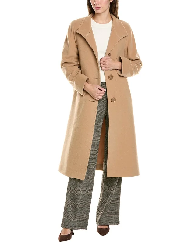 Stylish Fashion Clearance – Last Chance To Save Cinzia Rocca Long Wool & Cashmere-Blend Coat