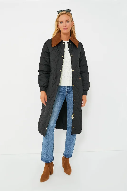 Chic Women's Outfit Black Marsett Quilted Jacket