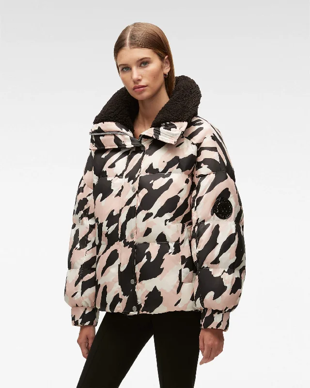 High-Fashion Women's Clothing BAISLEY PUFFER ROSE SMOKE CAMO