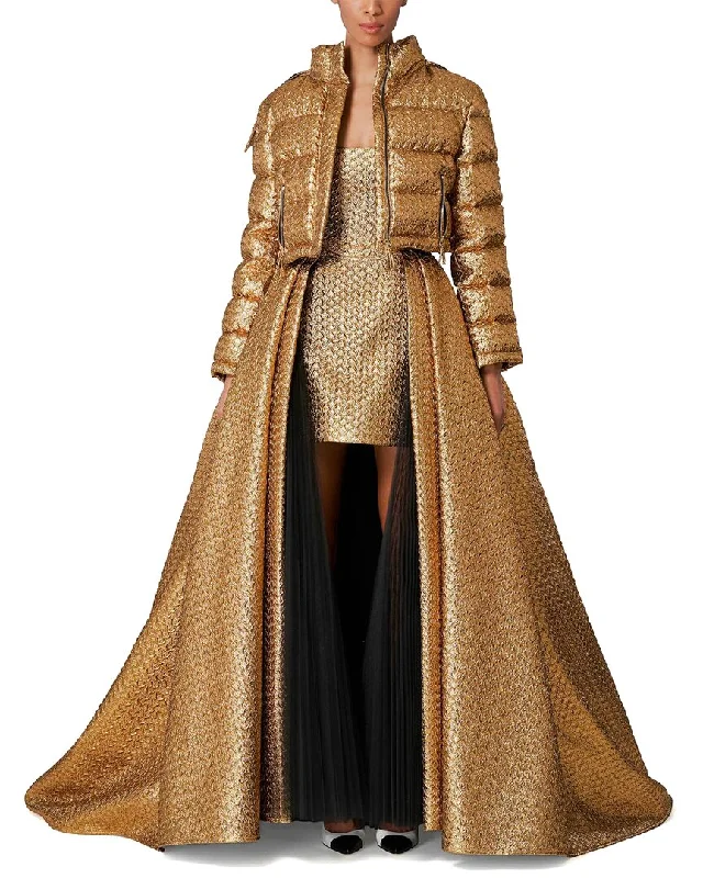 Charming Women's Clothes For Special Events Carolina Herrera Cropped Silk-Blend Puffer Coat Charming Women's Clothes For Special Events Carolina Herrera Cropped Silk-Blend Puffer Coat