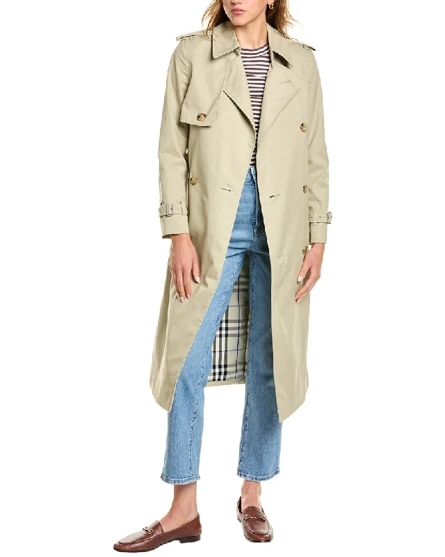 Women's Holiday Clothes Burberry Double-Breasted Belted Trench Coat