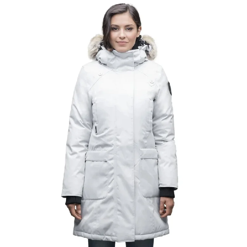 Women's Occasion Wear Clothing MERIDETH LADIES PARKA LIGHT GREY