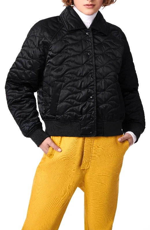 Charming Women's Outfit For Special Occasions Collared Bomber Jacket