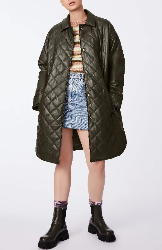 Women's Vacation Outfit Stretch Puffer Quilt Coat