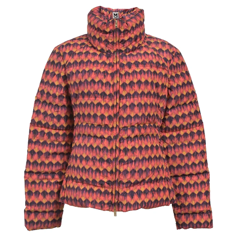 Women's Elegant Garments M Missoni Printed Down Jacket in Multicolor Polyester