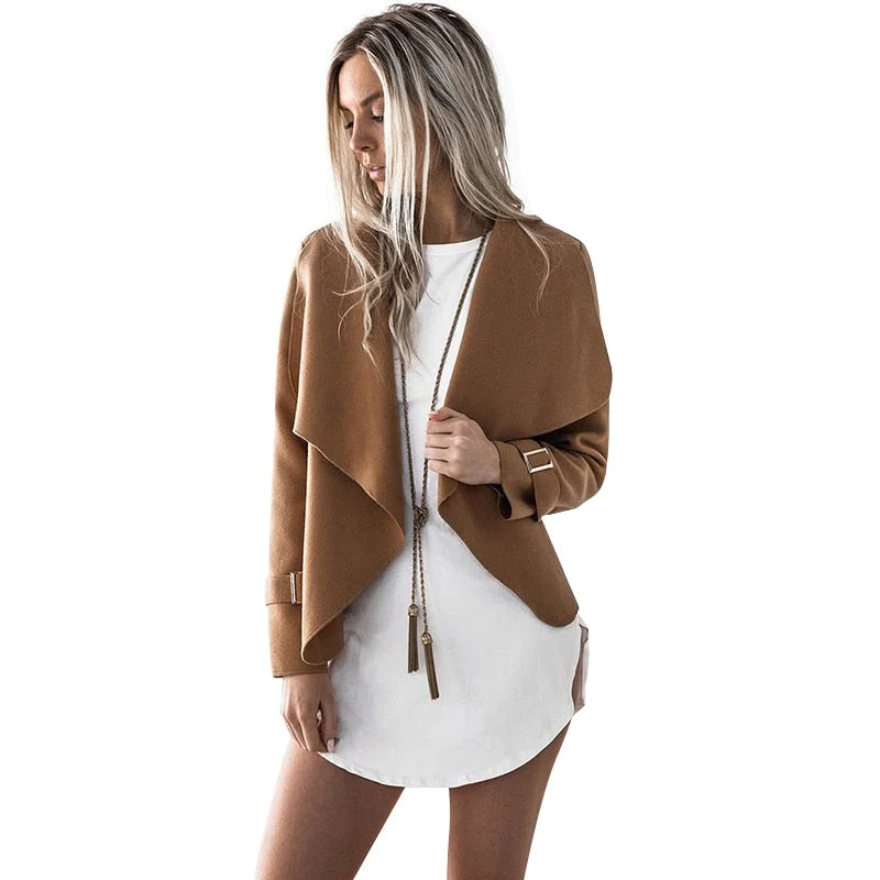Women's Travel Outfit Set New Fashion Women Coat Cardigan Open Stitch Turn-down Collar Jacket Outwear Women Clothing Women's Travel Outfit Set New Fashion Women Coat Cardigan Open Stitch Turn-down Collar Jacket Outwear Women Clothing