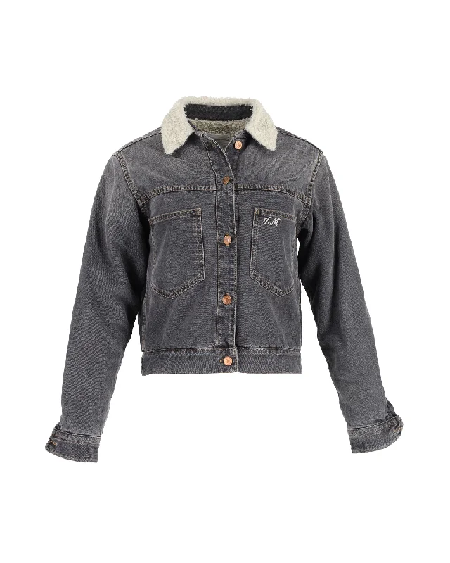 Formal Garments For Women Isabel Marant Etoile 'Endless' Detail Jacket in Grey Denim Formal Garments For Women Isabel Marant Etoile 'Endless' Detail Jacket in Grey Denim