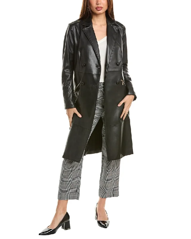 Stylish Women's Apparel Elie Tahari Double-Breasted Trench Coat