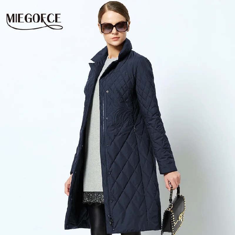 Affordable Luxury Women's Garments Spring Women's Parka Coat Warm Jacket Women's Thin Cotton Quilted Coat With Standing Collar New Collection Of Designer MIEGOFCE Affordable Luxury Women's Garments Spring Women's Parka Coat Warm Jacket Women's Thin Cotton Quilted Coat With Standing Collar New Collection Of Designer MIEGOFCE