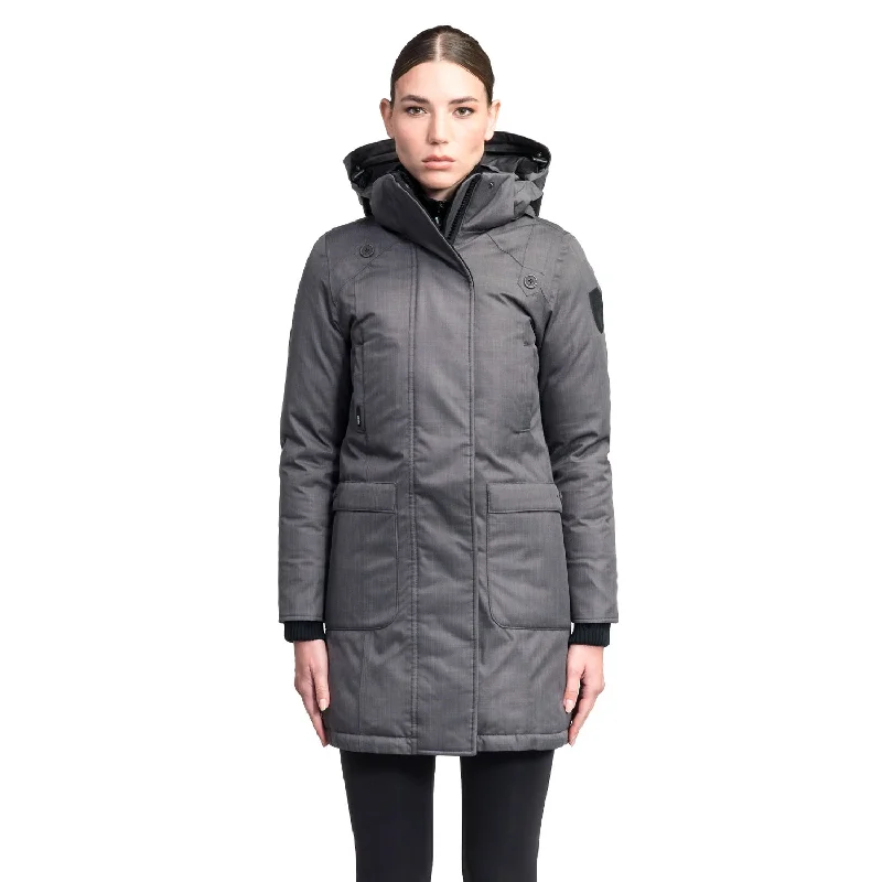 Women's Apparel Merideth Furless Women's Parka Steel Grey