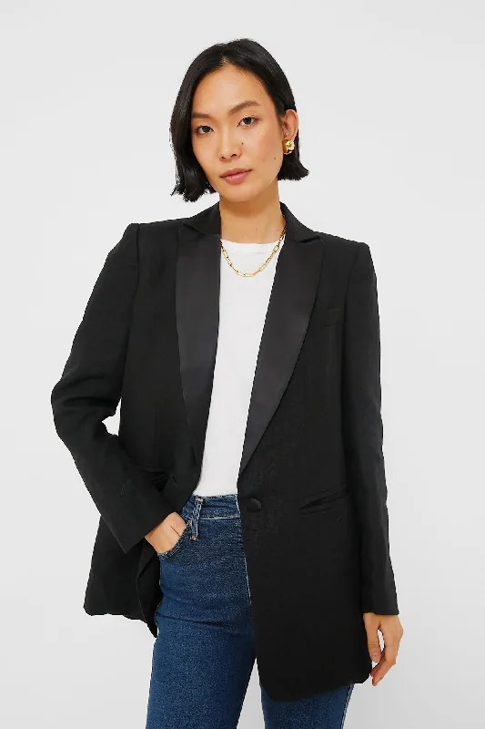 Women's Clothing And Garments Sets Black Wingtip 2 Dinner Jacket