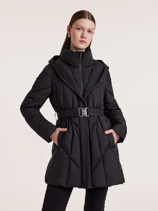 Shop Stylish Fashion At Unbeatable Prices Now Triple Protection Fabric Hooded Gathered Waist Goose Down Garment Shop Stylish Fashion At Unbeatable Prices Now Triple Protection Fabric Hooded Gathered Waist Goose Down Garment