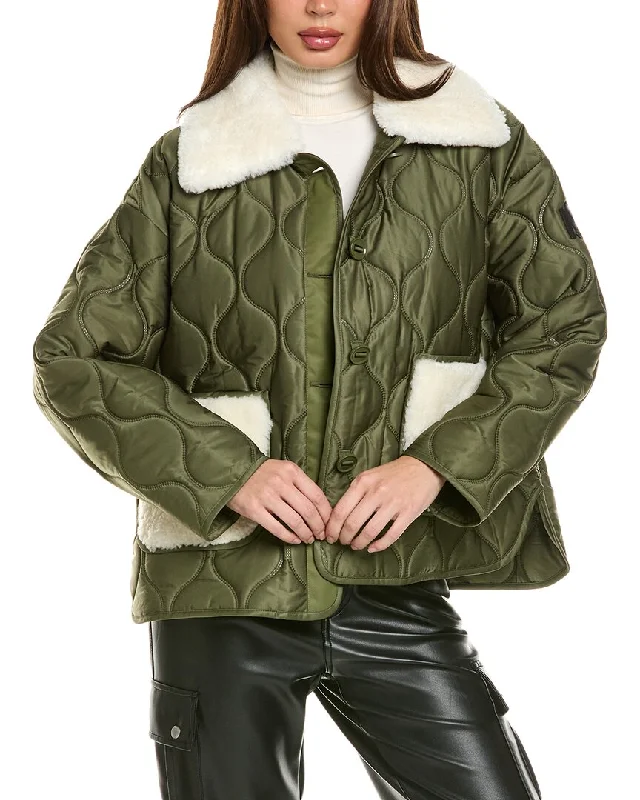 Women's Workout Clothing Mackage Kenzy Wool Shearling Jacket