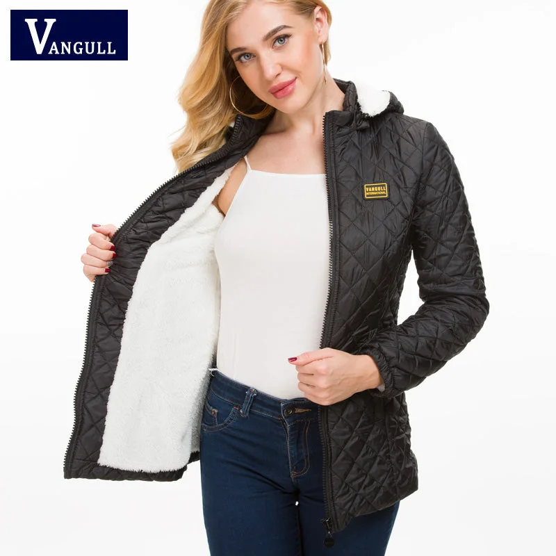 Women's Outerwear Garments Vangull Winter Jacket Women Thick Warm Hooded Parka 2018 New Slim Down cotton clothing Long sleeve Coat Female Autumn Outerwear Women's Outerwear Garments Vangull Winter Jacket Women Thick Warm Hooded Parka 2018 New Slim Down cotton clothing Long sleeve Coat Female Autumn Outerwear