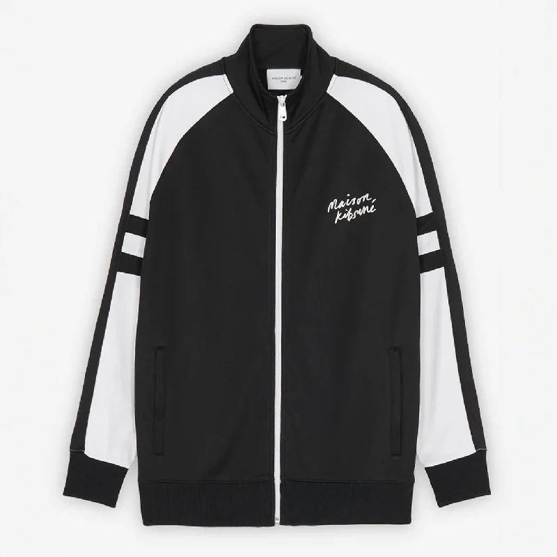 Women's Office Outfit Unisex Interlock Tracksuit Jacket Black