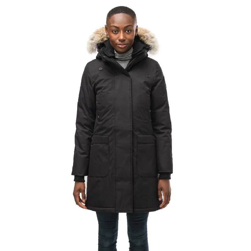 Women's Elegant Apparel Merideth Women's Parka Ch Black