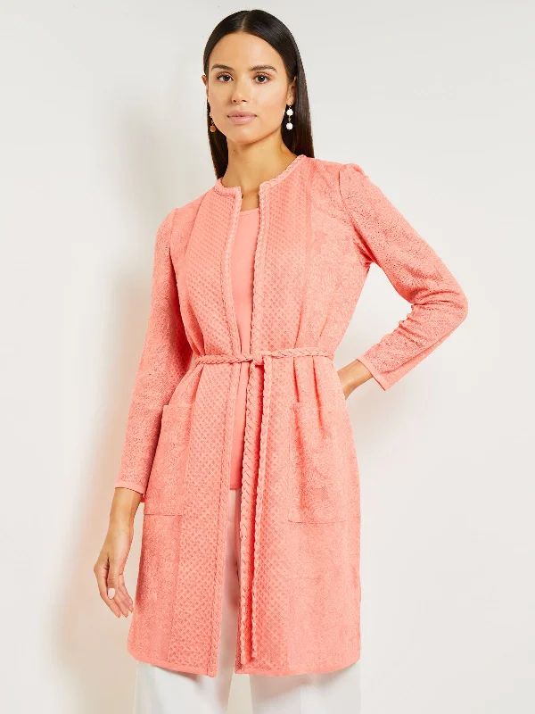 Trendy Outfits At Exclusive Discounts – Don't Miss Out Heritage Fit Tie-Waist Jacket - Jacquard Ottoman Knit Trendy Outfits At Exclusive Discounts – Don't Miss Out Heritage Fit Tie-Waist Jacket - Jacquard Ottoman Knit