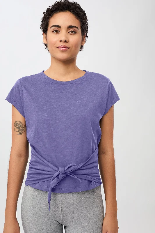 Women's Clothing Apparel Sets Stylish Looks American Tee (Deep Violet), GOTS