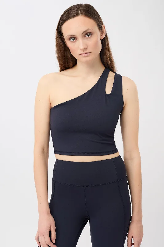 Women's Work Outfit For The Office Crazy Price Slashing Cropped Shoulder Top (Night Sky)