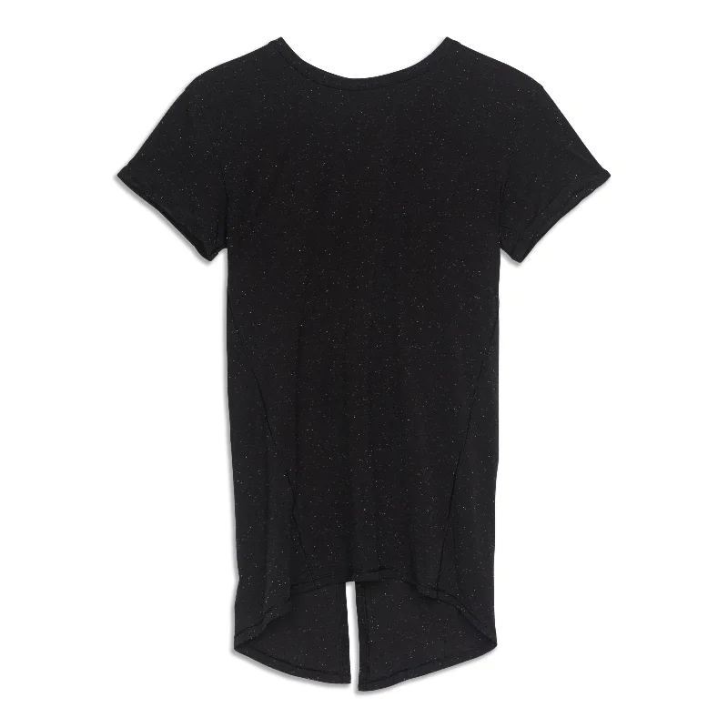 Women's Active Outfit For Fitness Quick Grab Deals Open Up Tie Back T-Shirt - Resale