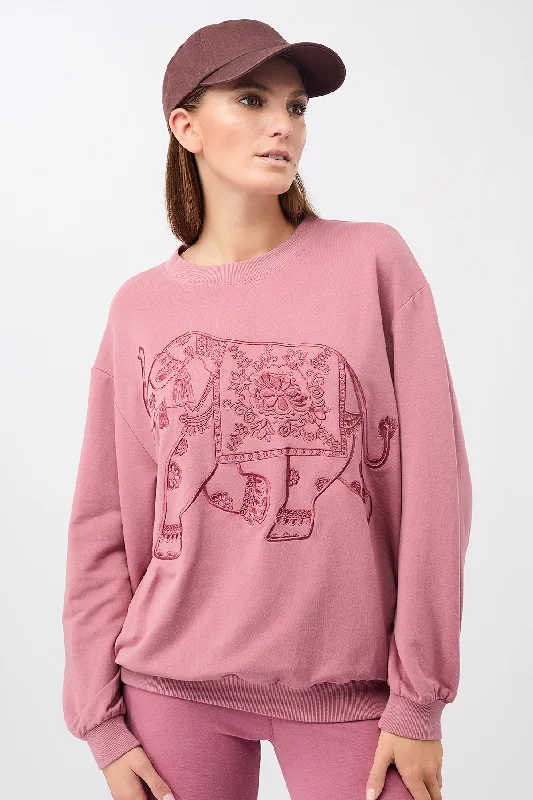 Comfortable Women's Clothes Premium Style Offers "Ganesha" Sweater (Amethyst)