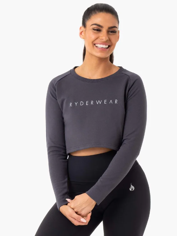 Classic Women's Apparel Exclusive Discount Staples Cropped Sweater - Charcoal