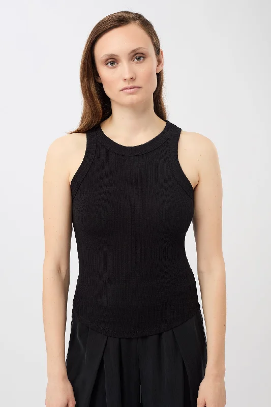 Women's Wardrobe Apparel Affordable Luxury Fashion Florida Top (Black), GOTS