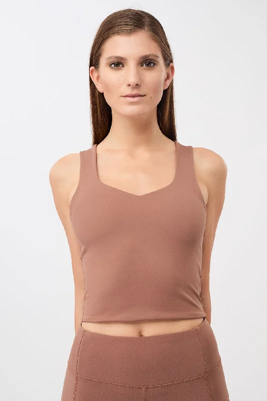 Women's High-Fashion Garments Fashion Forward Femininity Workout Top (Cappuccino)