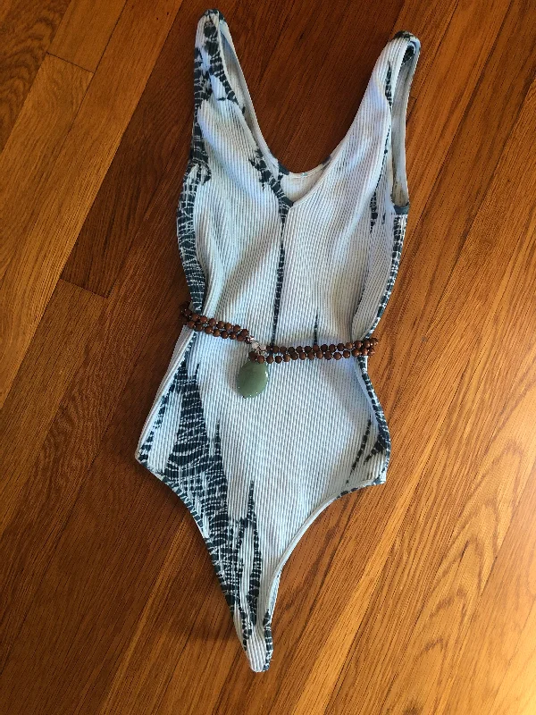 Sea Green Angled Bamboo Tie Dye