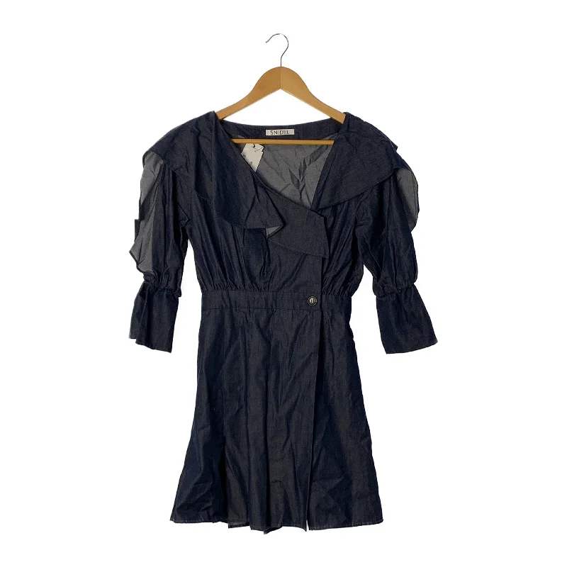Women's Work Apparel Seasonal Picks snidel/LS Dress/1/Indigo/Cotton/SWFO221064