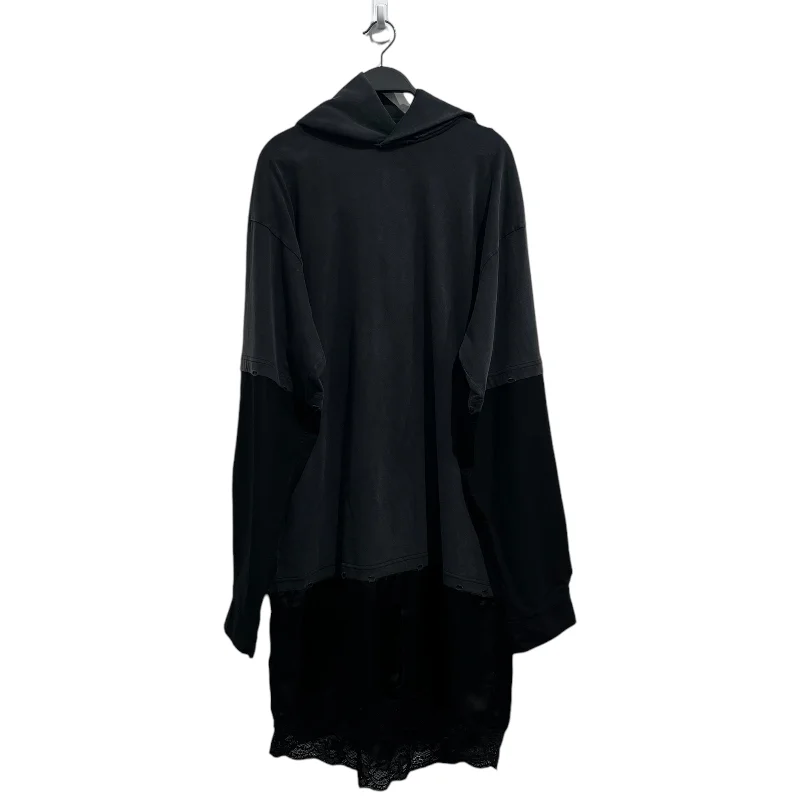 Women's Casual Wear Clothes Limited Styles BALENCIAGA/Dress/S/Cotton/GRY/LACE HEM JERSEY DRESS Women's Casual Wear Clothes Limited Styles BALENCIAGA/Dress/S/Cotton/GRY/LACE HEM JERSEY DRESS