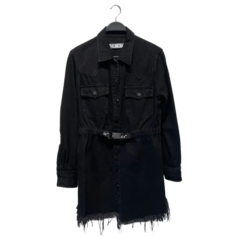 Women's Office Attire Bold Fashion Sales OFF-WHITE/LS Dress/38/Wool/BLK/