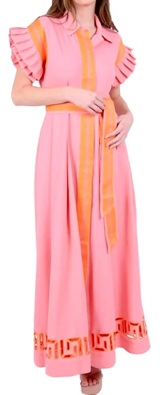 Women's Workout Clothing Day-To-Night Styles Anderson Maxi Dress In Pink Cabaret