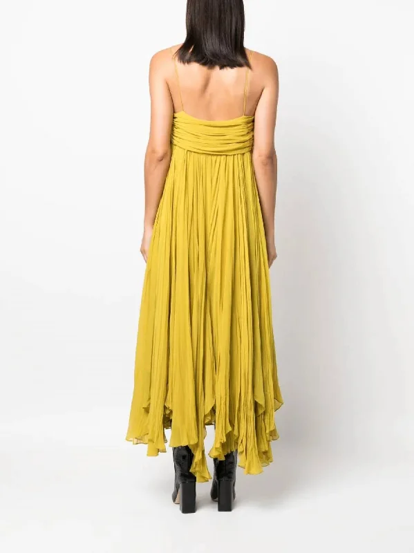 Women's Workout Garments Hot Brand Discounts Lally Dress In Chartreuse