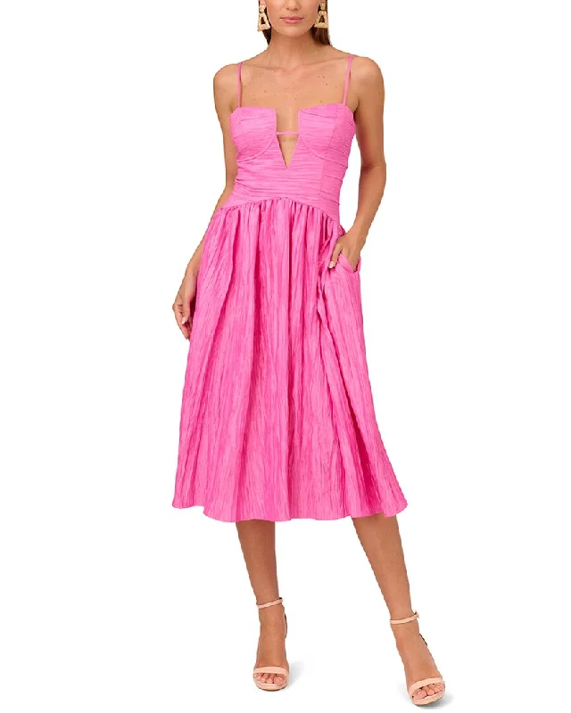 Women's Clothes Chic And Trendy Liv Foster Crinkle Woven Aline Midi Dress