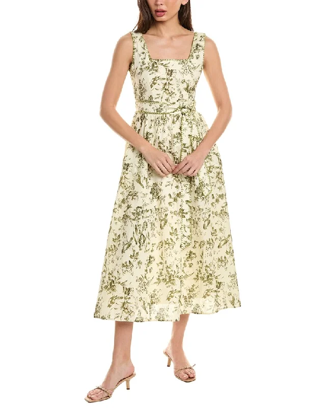 Women's Wedding Apparel Discount Extravaganza o.p.t. Mel Linen-Blend Midi Dress