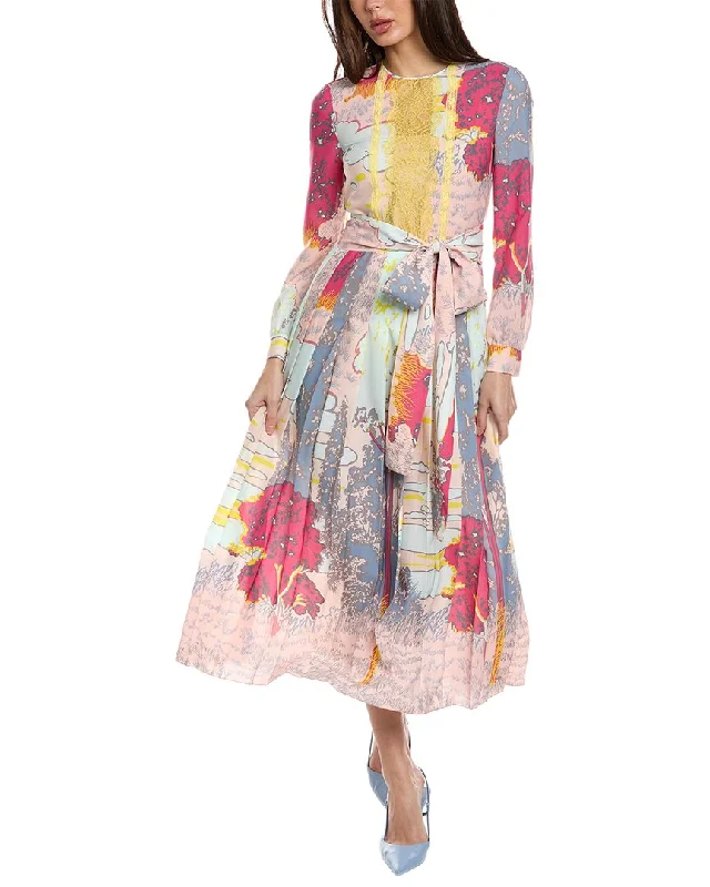 Stylish Women's Garments Cozy Chic Promotions RED Valentino Midi Dress