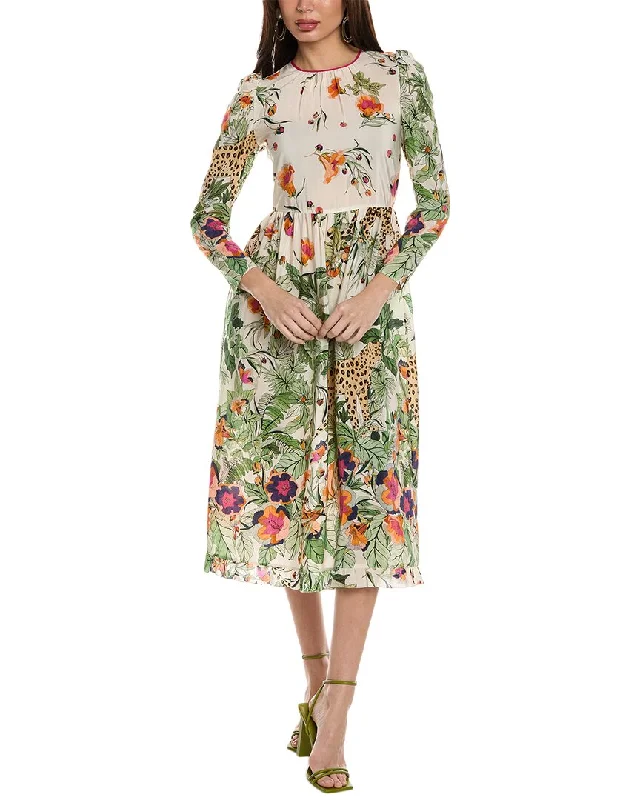 Women's Chic Outerwear Attire Romantic Fashion Discounts RED Valentino Silk Midi Dress