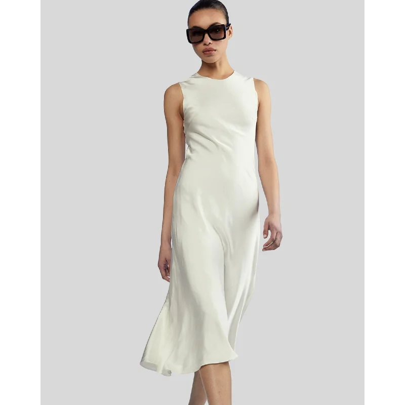 Women's Party Clothes Unleash Your Trend Driven Style SILK BIAS SLEEVELESS DRESS