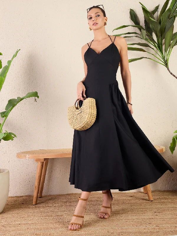 Women's Casual Apparel For Weekends Stay Ahead In Style Strappy Cotton Poplin Corset Maxi Dress Women's Casual Apparel For Weekends Stay Ahead In Style Strappy Cotton Poplin Corset Maxi Dress