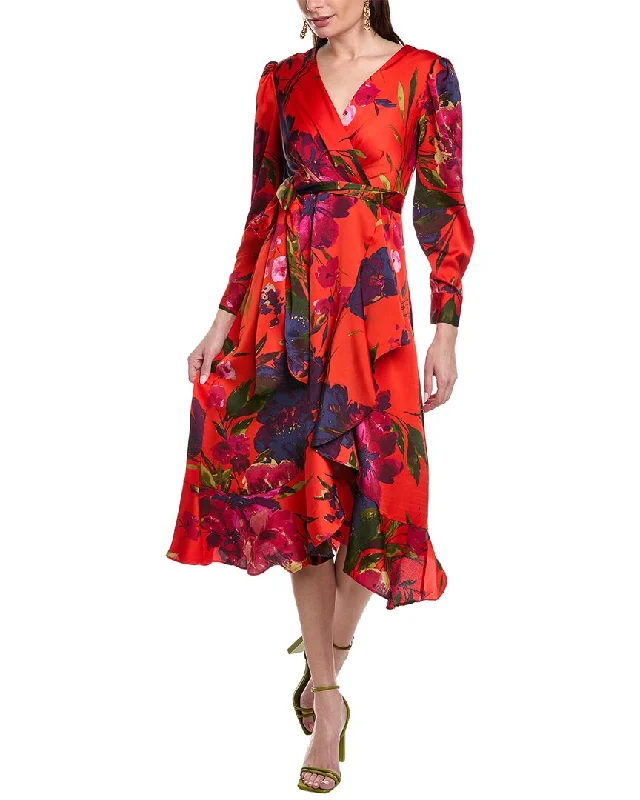 Women's Casual Garments Exclusive Designer Style Deals Tahari ASL Ruffled Midi Dress Women's Casual Garments Exclusive Designer Style Deals Tahari ASL Ruffled Midi Dress