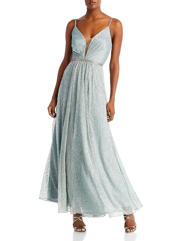 Comfortable Lounge Clothing Fashion Forward Femininity Womens Metallic Long Evening Dress Comfortable Lounge Clothing Fashion Forward Femininity Womens Metallic Long Evening Dress