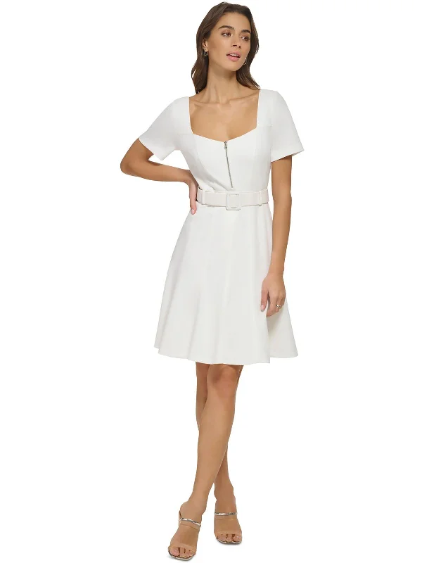 Women's Functional Apparel For Outdoor Activities Summer Deals Womens Sweetheart Neck Belted Fit & Flare Dress Women's Functional Apparel For Outdoor Activities Summer Deals Womens Sweetheart Neck Belted Fit & Flare Dress