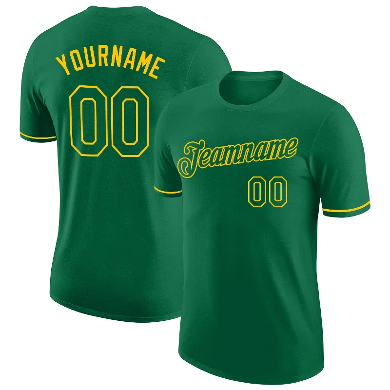 Chic And Contemporary Unisex Clothing Choices Style Without Limits Custom Kelly Green Kelly Green-Gold Performance T-Shirt