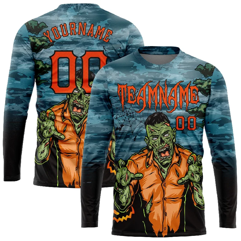 Gender-Neutral Fashion For Everyday Style Cozy Comfort Style Sale Custom 3D Pattern Halloween Trick Treat Horror Night Long Sleeve Performance T-Shirt